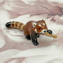 Load image into Gallery viewer, Miniature Red Panda Figurine Porcelain Red Panda Ornament