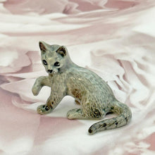 Load image into Gallery viewer, Miniature Russian Blue Kitten Figurine Porcelain Cat Ornament