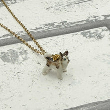 Load image into Gallery viewer, Husky Puppy Dog Porcelain Animal Pendant with Gold Plated Necklace