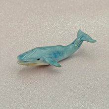 Load image into Gallery viewer, Miniature Blue Whale Figurine Porcelain Sea Animal Ornament