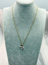 Load image into Gallery viewer, Goat Porcelain Animal Pendant with Gold Plated Necklace