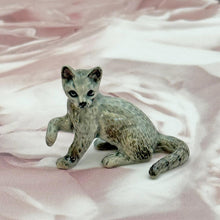 Load image into Gallery viewer, Miniature Russian Blue Kitten Figurine Porcelain Cat Ornament