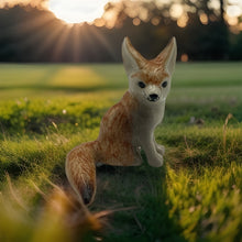 Load image into Gallery viewer, Fennec Fox Pup Minifig Mini Figurine Porcelain Ornament
