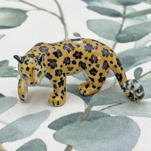 Load image into Gallery viewer, Miniature Leopard Figurine Porcelain Jaguar Ornament