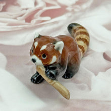 Load image into Gallery viewer, Miniature Red Panda Figurine Porcelain Red Panda Ornament