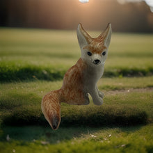 Load image into Gallery viewer, Fennec Fox Pup Minifig Mini Figurine Porcelain Ornament