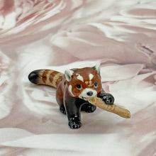 Load image into Gallery viewer, Miniature Red Panda Figurine Porcelain Red Panda Ornament