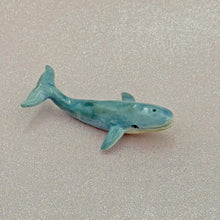 Load image into Gallery viewer, Miniature Blue Whale Figurine Porcelain Sea Animal Ornament