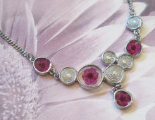 Load image into Gallery viewer, Pink Narcissus Real Flower Silver Plated Necklace