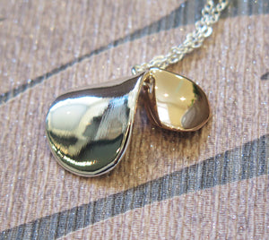 Rose Gold & Silver Plated Teardrop Necklace