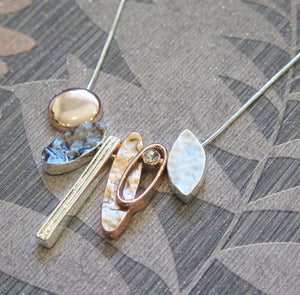 Rose Gold & Silver Retro Style Silver Plated Necklace
