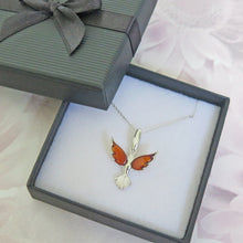 Load image into Gallery viewer, Amber Pheonix Sterling Silver Pendant Necklace