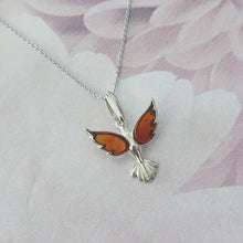 Load image into Gallery viewer, Amber Pheonix Sterling Silver Pendant Necklace