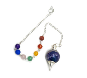 Amethyst Pendulum With Chakra Chain