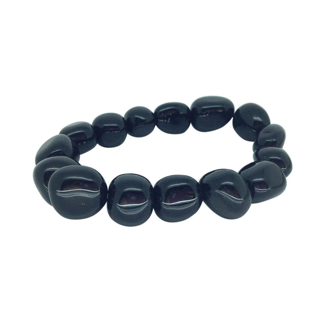 Lucky Black Obsidian Capricorn Birthstone Bracelet
