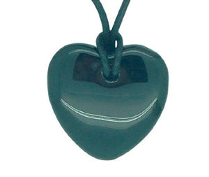 Lucky Black Obsidian Capricorn Birthstone Heart Pendant