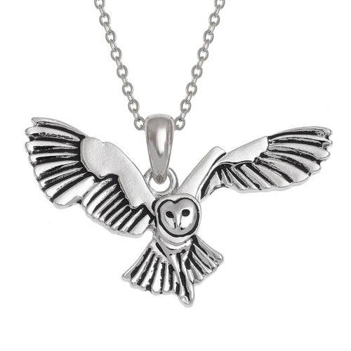 Barn Owl Pendant Necklace