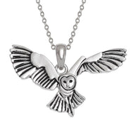 Barn Owl Pendant Necklace