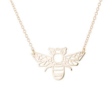 Load image into Gallery viewer, Gold and Silver Plated Lucky Bumble Bee Origami Pendant Necklace