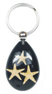 Lucky Real Starfish Black Healing Keyring Keychain