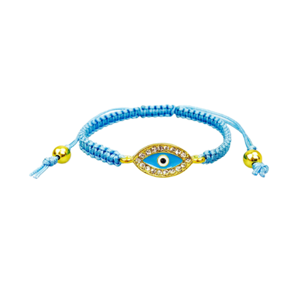 Blue Evil Eye Crystal Bracelet