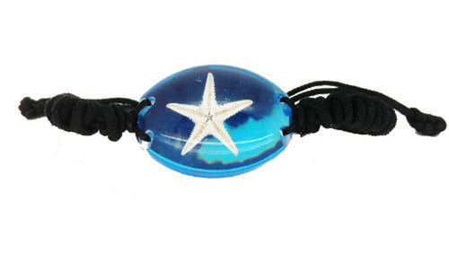 Lucky Real Starfish Blue Healing Bracelet