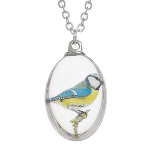 Blue Tit Pendant Necklace