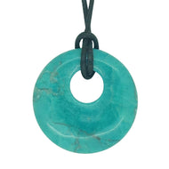 Lucky Chrysocolla Howlite Gemini Birthstone Agogo Pendant