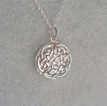 Load image into Gallery viewer, Solid 925 Sterling Silver Celtic Knot Keepsake Locket