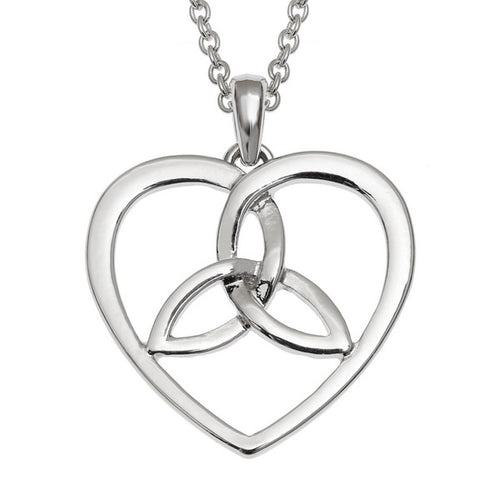 Celtic Heart Filigree Knot Pendant Necklace