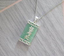 Load image into Gallery viewer, Lucky Genuine Grade A Jade 925 Sterling Silver Good Luck Pendant