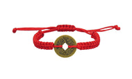 Lucky Chinese Coin Red Kabbalah Bracelet