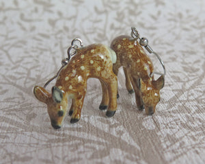 Baby Deer Porcelain Earrings
