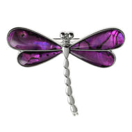 Lucky Genuine Paua Shell Dragonfly Brooch