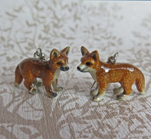 Baby Fox Porcelain Earrings
