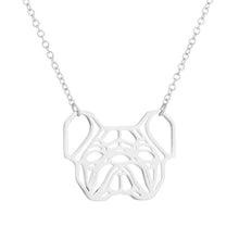 Load image into Gallery viewer, Rose Gold, Gold and Silver Plated French Bulldog Origami Pendant Necklace