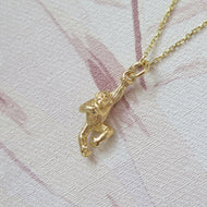 Sterling Silver Gold Plated Chinese Zodiac Year of the Monkey Pendant Necklace
