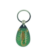 Real Scorpion Green Keyring Keychain