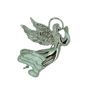 Guardian Angel Crystal Brooch