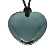 Lucky Hematite Aries Birthstone Heart Pendant