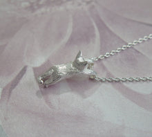 Load image into Gallery viewer, Sterling Silver Playful Kitten Cat Pendant Necklace