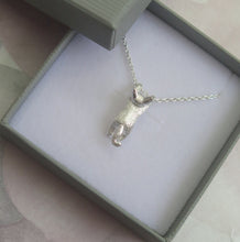 Load image into Gallery viewer, Sterling Silver Playful Kitten Cat Pendant Necklace