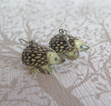 Load image into Gallery viewer, Hedgehog Porcelain Earrings