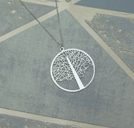 Celtic Tree of Life Solid 925 Sterling Silver Pendant Necklace