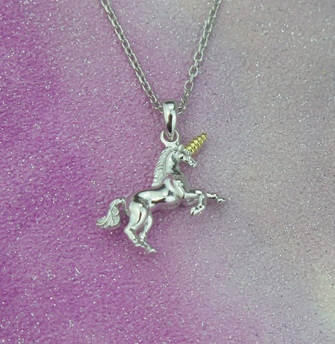 Sterling Silver Lucky Unicorn Pendant Necklace