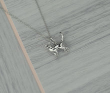 Load image into Gallery viewer, Sterling Silver Lucky Cat Pendant Necklace