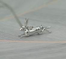 Load image into Gallery viewer, Sterling Silver Lucky Hare Pendant Necklace