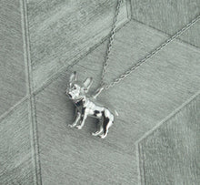 Load image into Gallery viewer, Sterling Silver French Bulldog Pendant Necklace