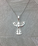 Sterling Silver Celtic Guardian Angel Filigree Necklace