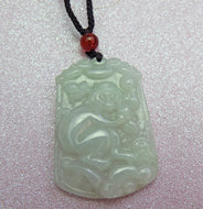 Year of the Monkey Jade Medallion Pendant Necklace